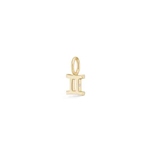My Zodiac Gemini 18K Gold Pendant w. Diamonds