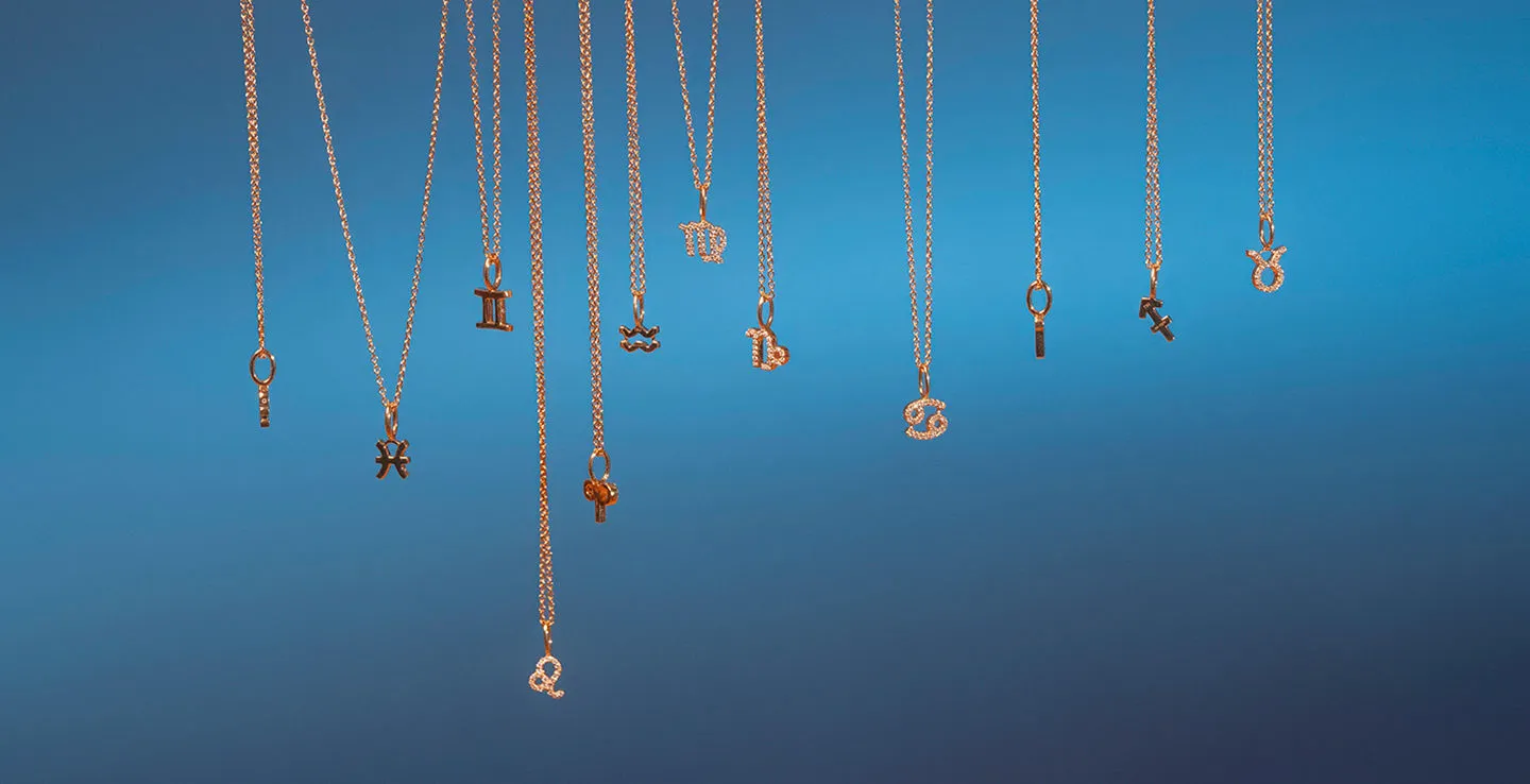 My Zodiac Libra 18K Whitegold Pendant w. Diamonds