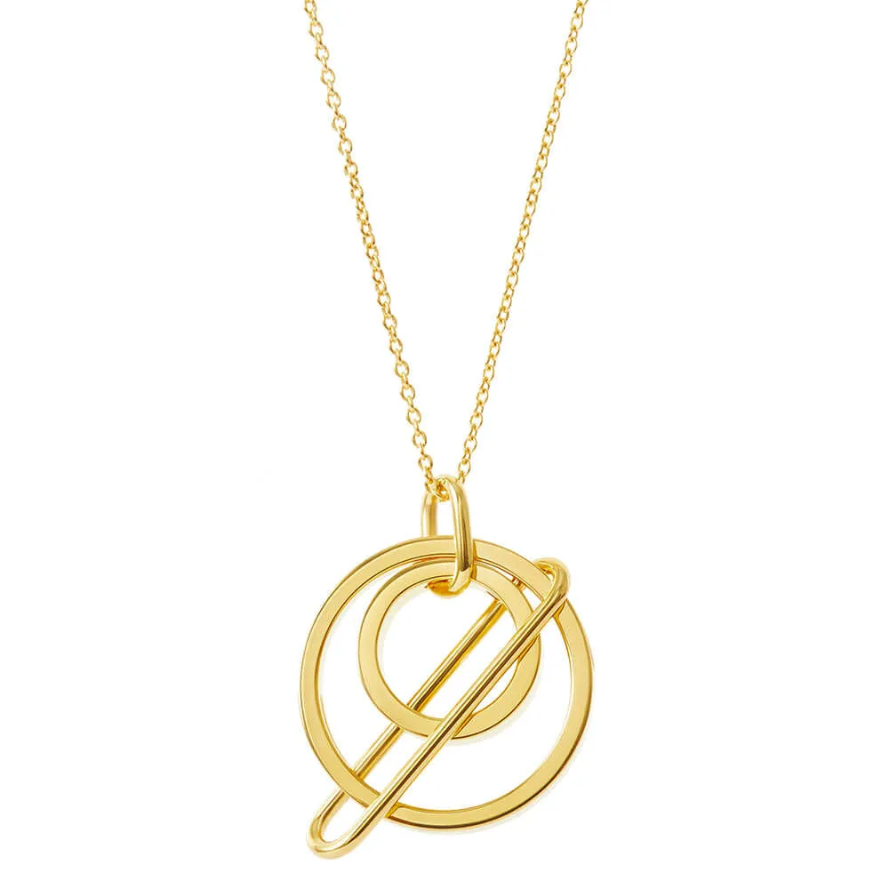 NEXUS Spin Gold Plated Necklace
