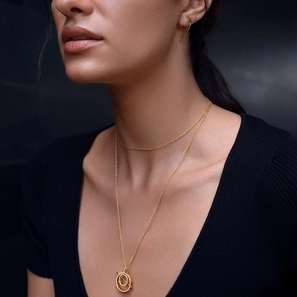 NEXUS Spin Gold Plated Necklace