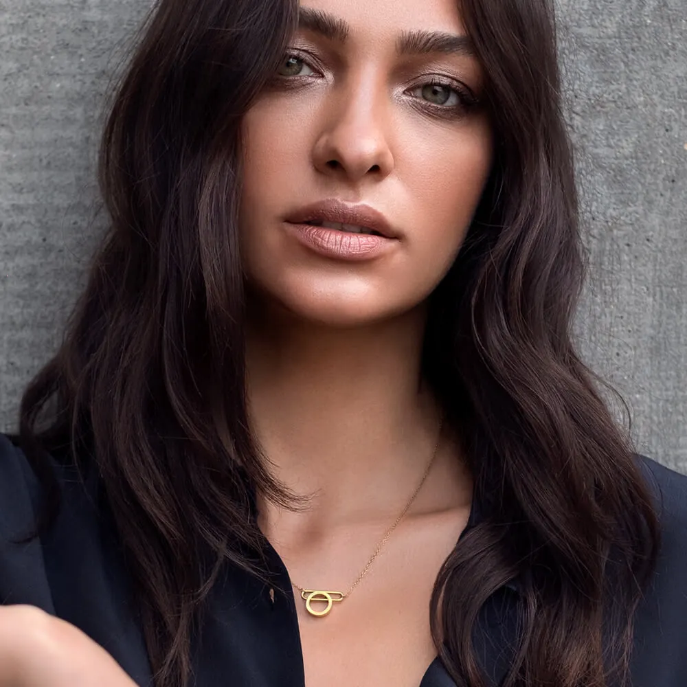 NEXUS Trapeze Gold Plated Necklace