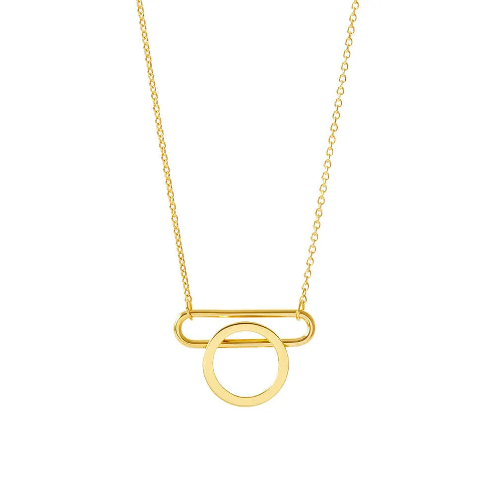 NEXUS Trapeze Gold Plated Necklace