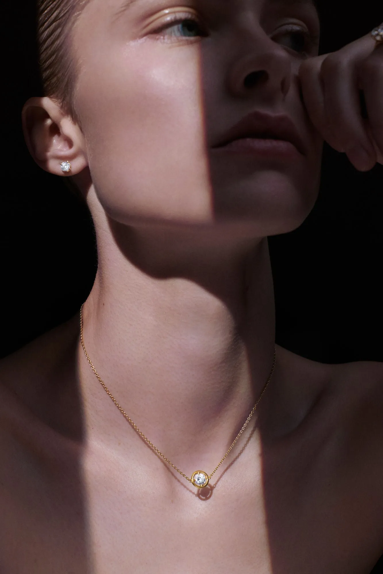 No 1 Solitaire 18K Gold Necklace w. Diamond