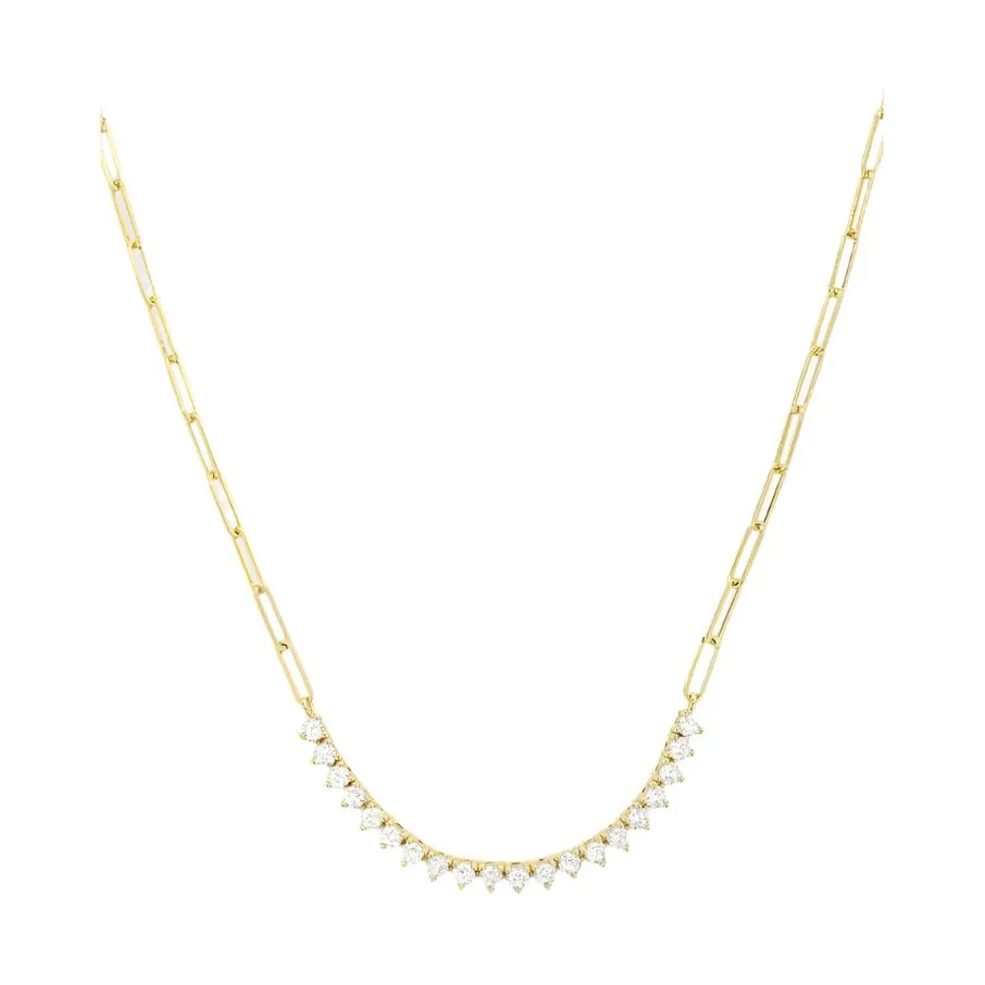 Not Your Basic Gold Graduated Samantha Tennis Necklace