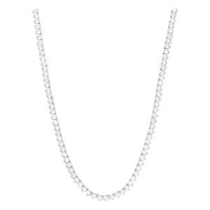 Not Your Basic Tennis Necklace in White Diamondettes