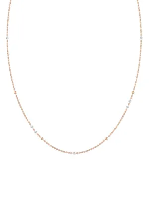 Nude 18K Rosegold Necklace w. Lab-Grown Diamonds