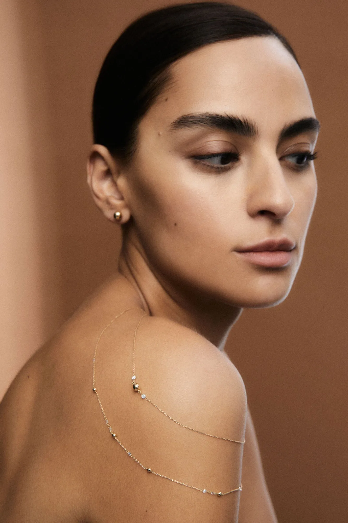 Nude 18K Whitegold Necklace w. Lab-Grown Diamonds