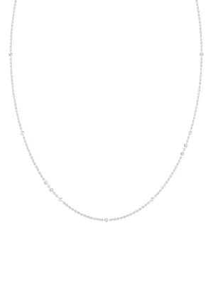 Nude 18K Whitegold Necklace w. Lab-Grown Diamonds