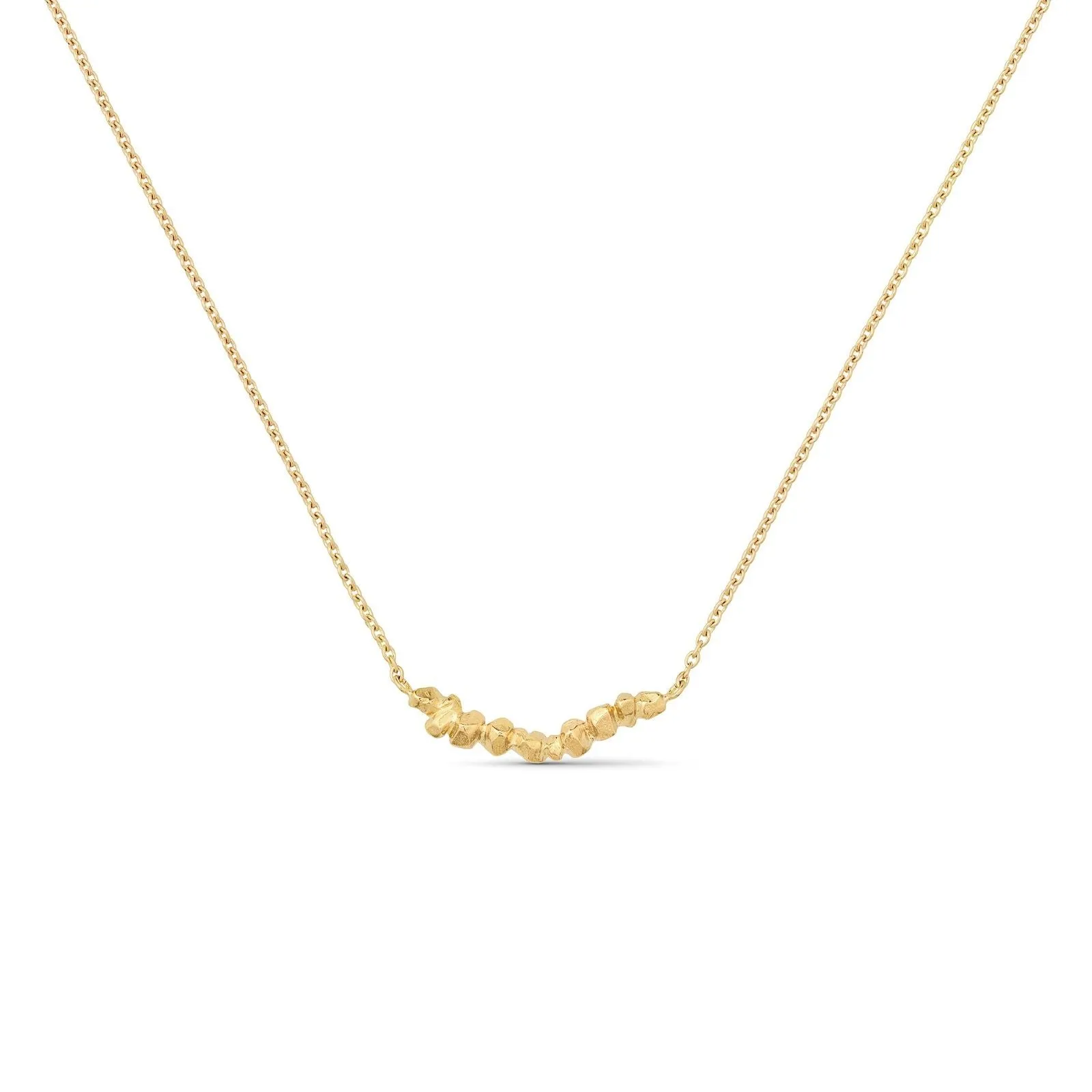 Nuggets On A String Necklace Gold