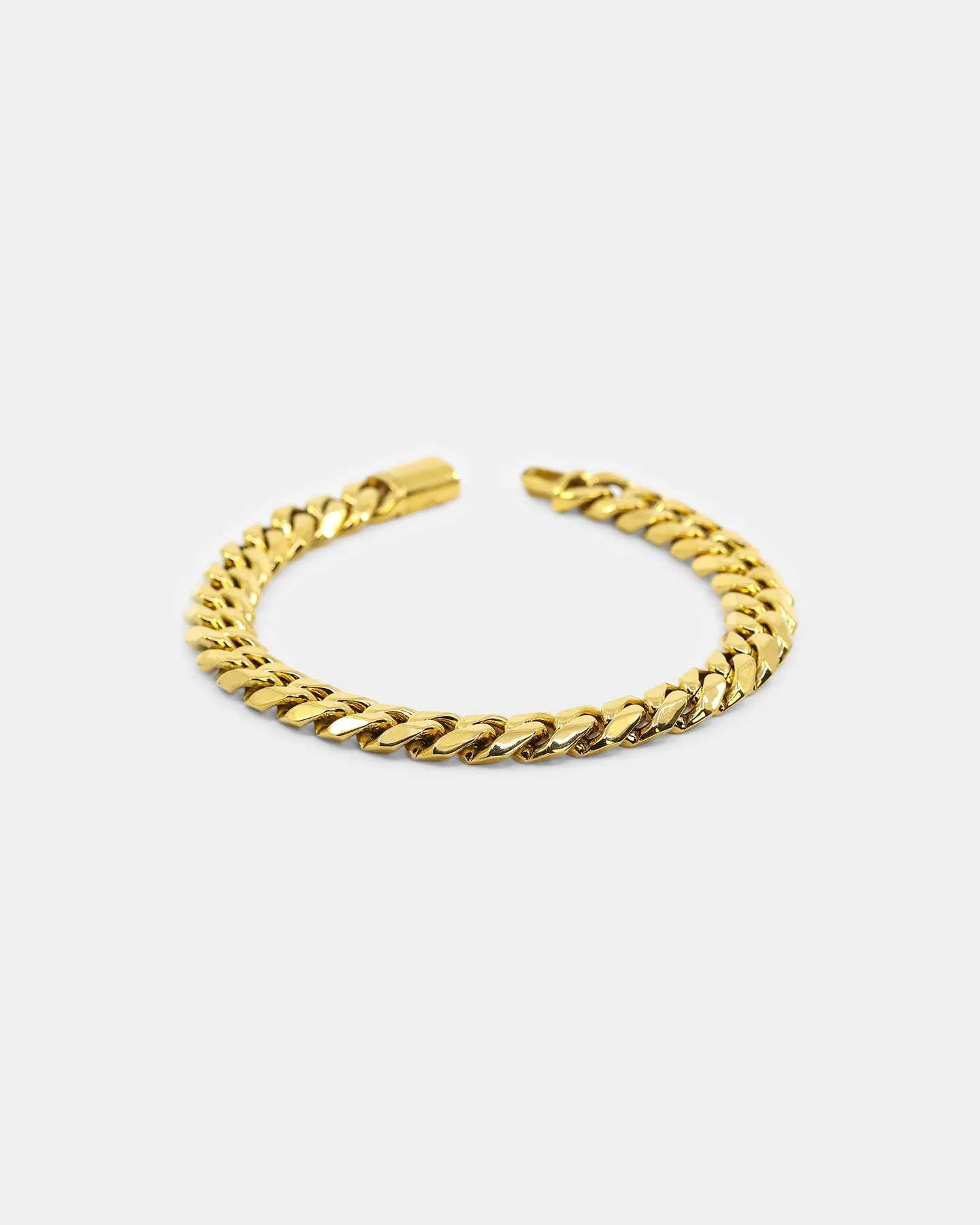 NXS 10mm Cuban Link Bracelet Gold