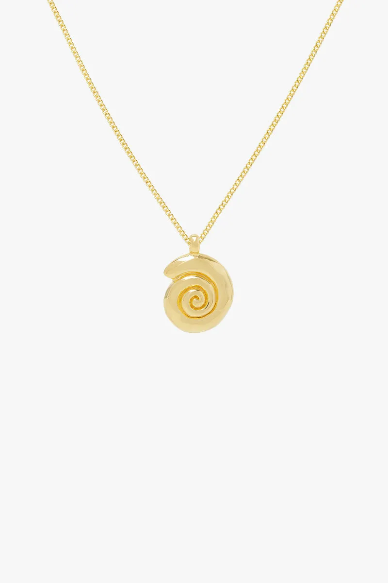 Ocean Swirl Necklace Gold Plated Wildthings Collectables