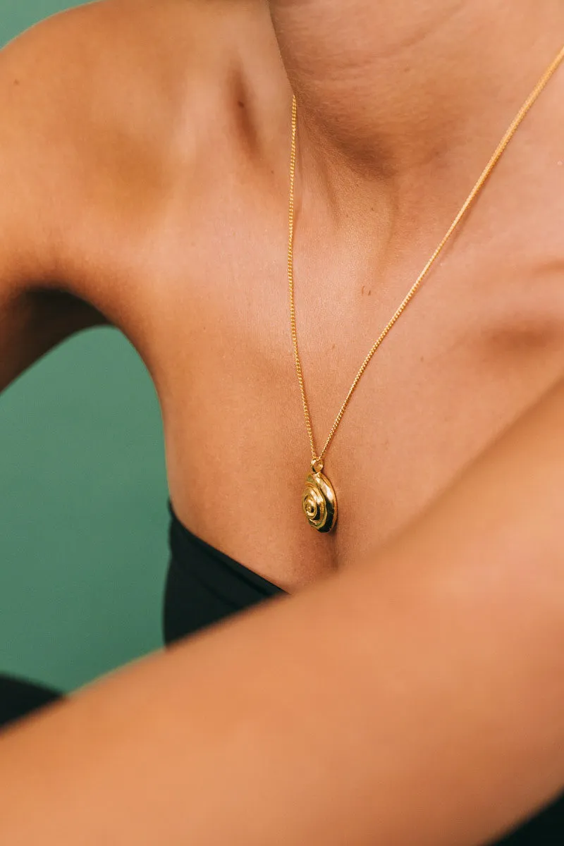 Ocean Swirl Necklace Gold Plated Wildthings Collectables