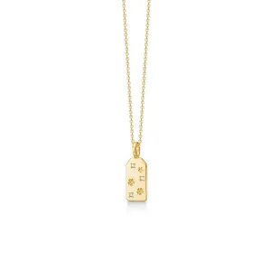 Omamori Flower Gold Plated Necklace w. Zirconia