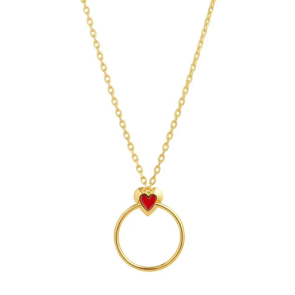 Orbit Infinity Heart Gold Plated Necklace