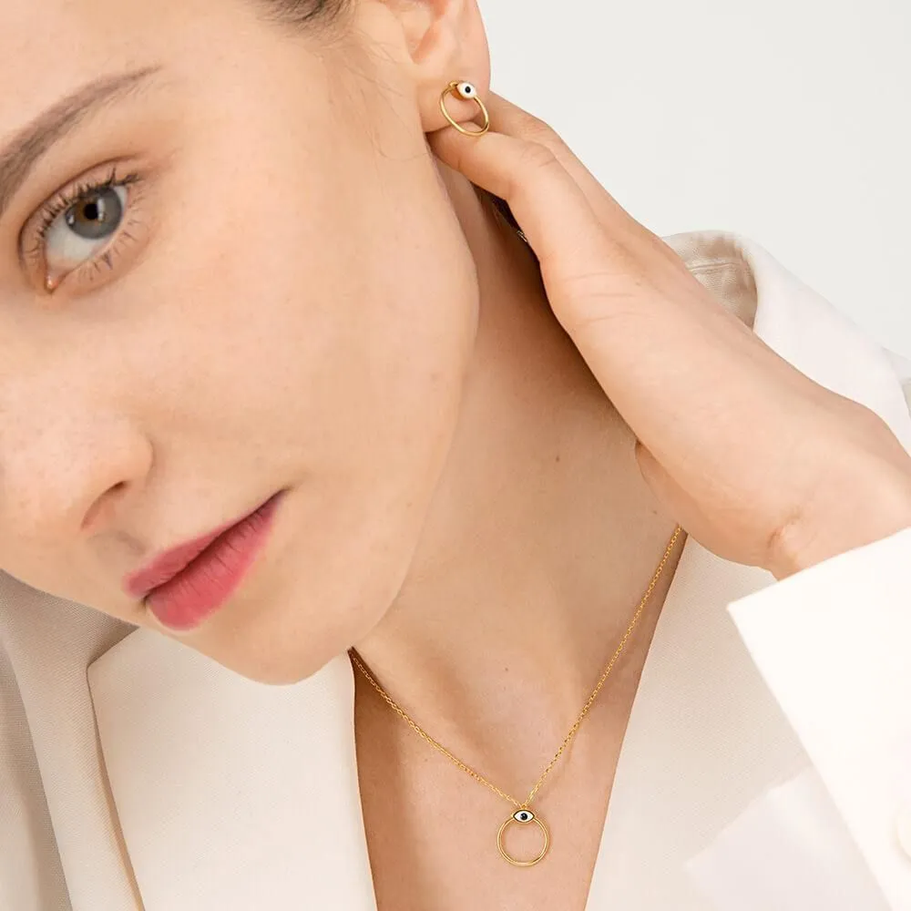 Orbit Infinity Iris Gold Plated Necklace