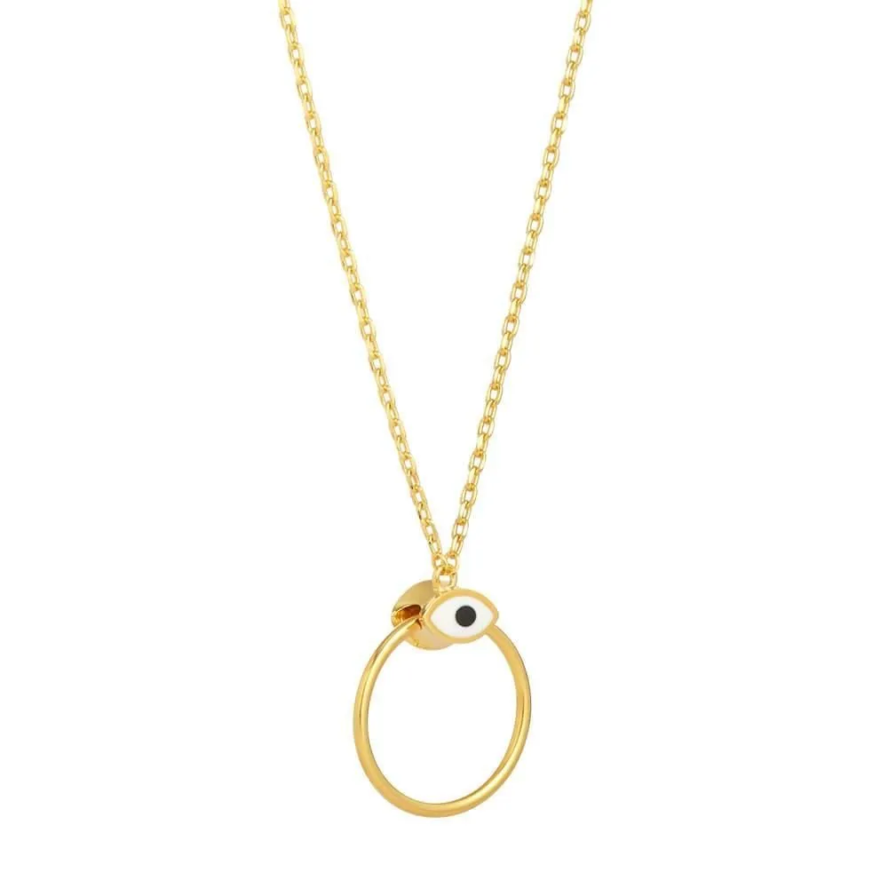 Orbit Infinity Iris Gold Plated Necklace