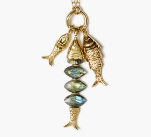 Orris Charm Necklace ~ Labradorite
