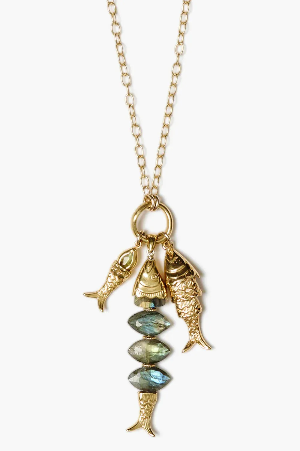 Orris Charm Necklace ~ Labradorite