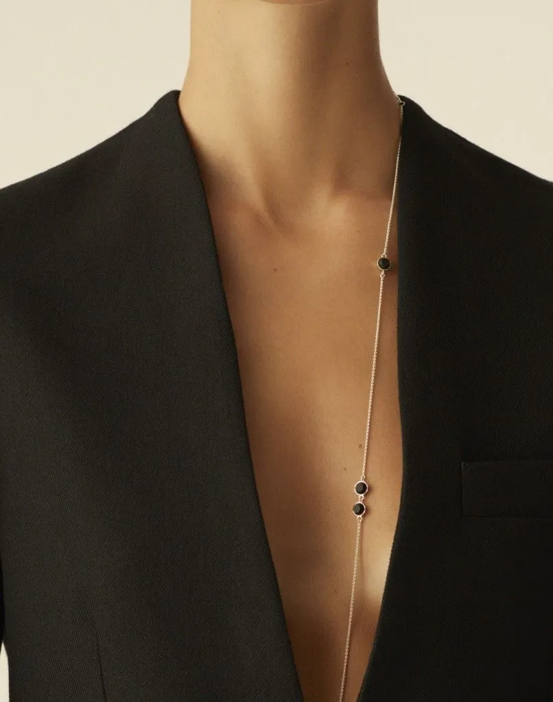 Other Blooms Silver Necklace w. Diamonds