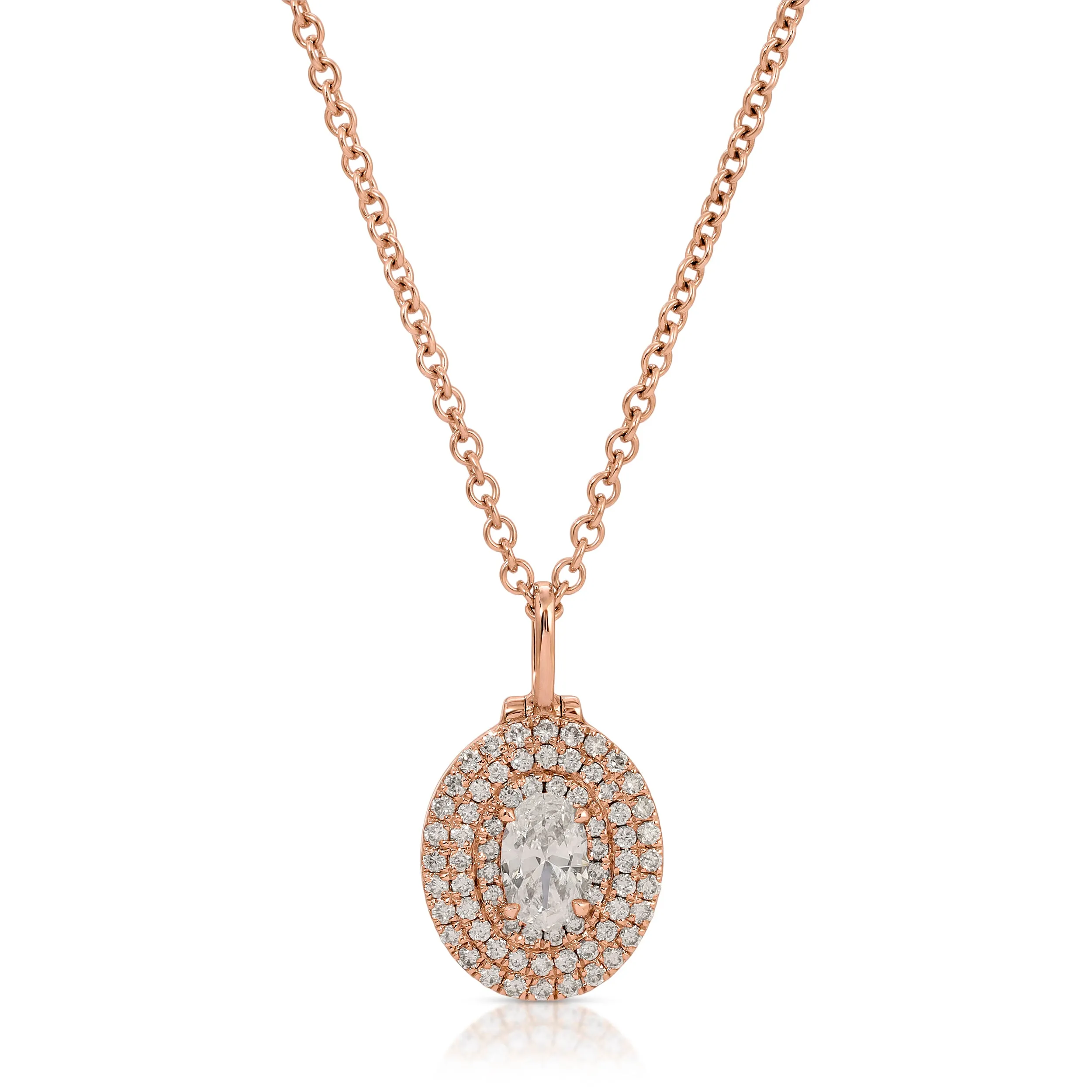 OVAL SHAPED DIAMOND LOULOU LOCKET Anita Ko