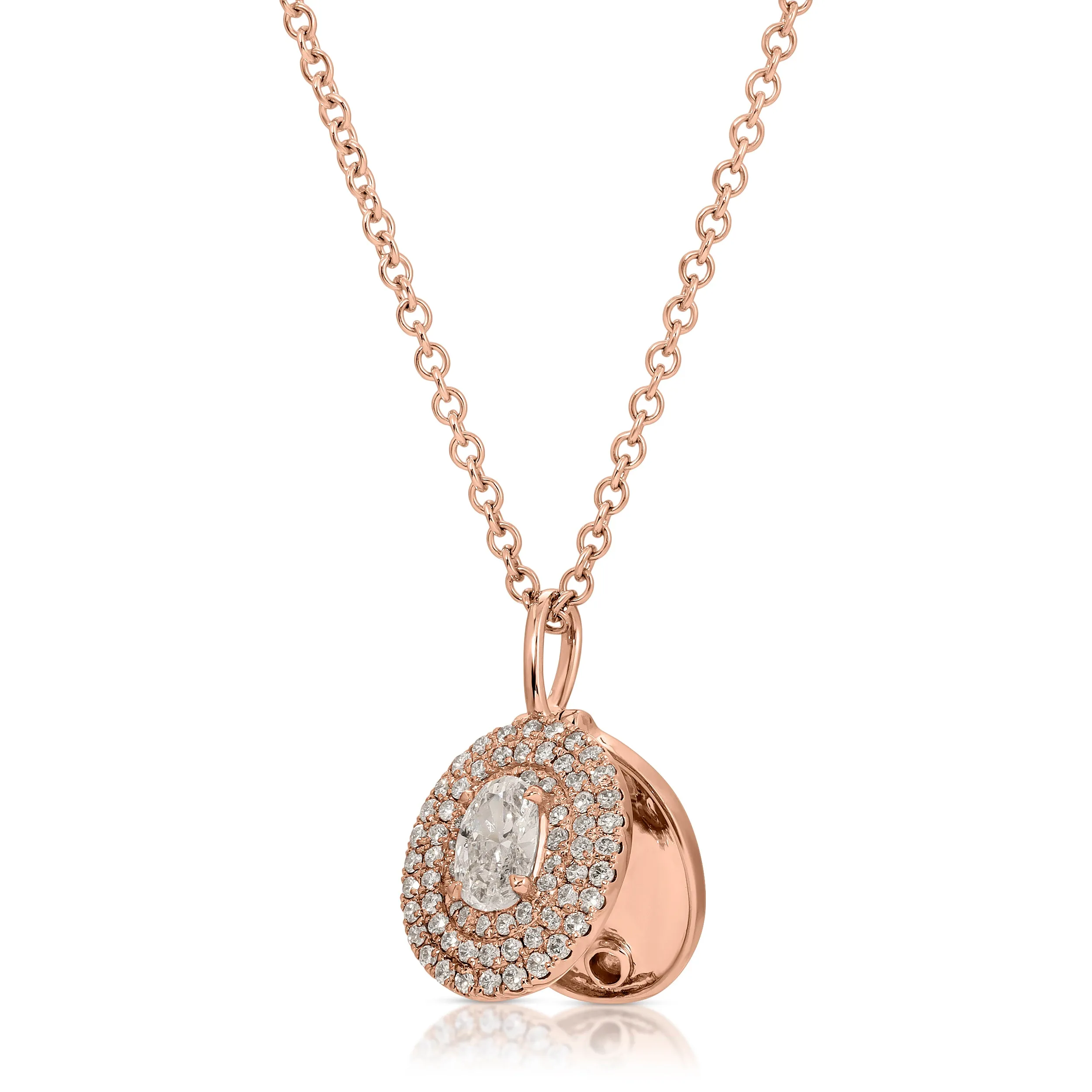 OVAL SHAPED DIAMOND LOULOU LOCKET Anita Ko