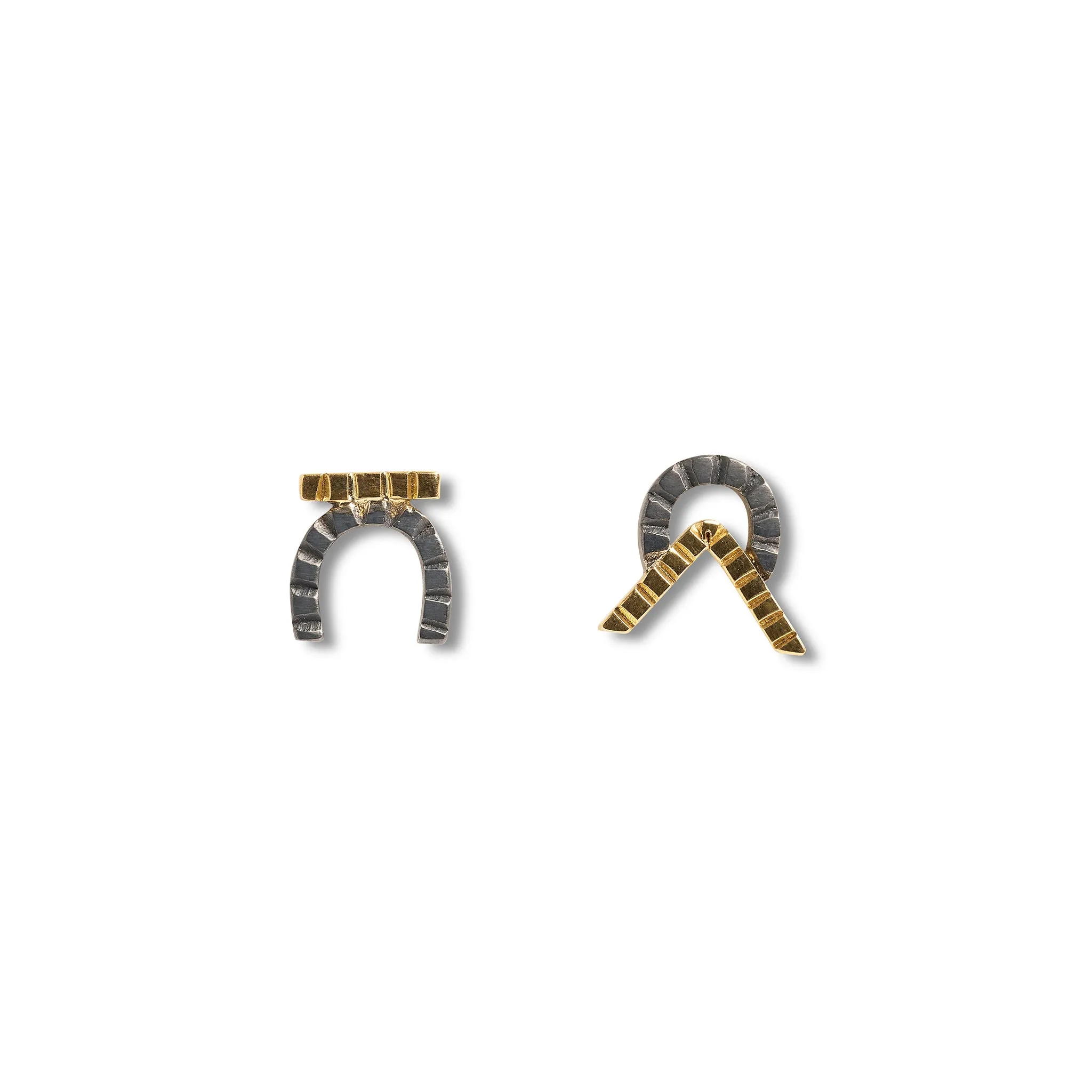 Oxidised Symbol Studs Pieces of Eight
