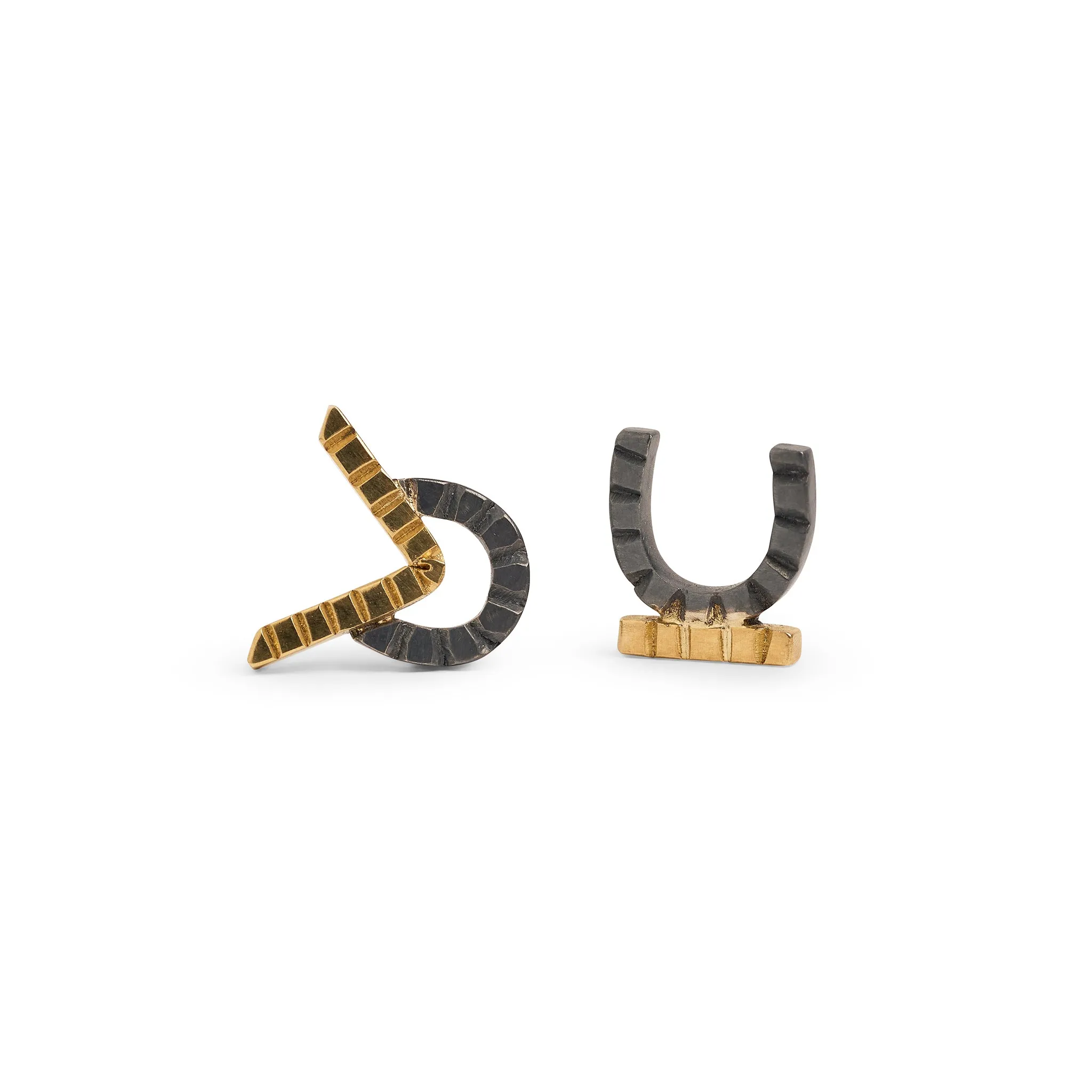 Oxidised Symbol Studs Pieces of Eight