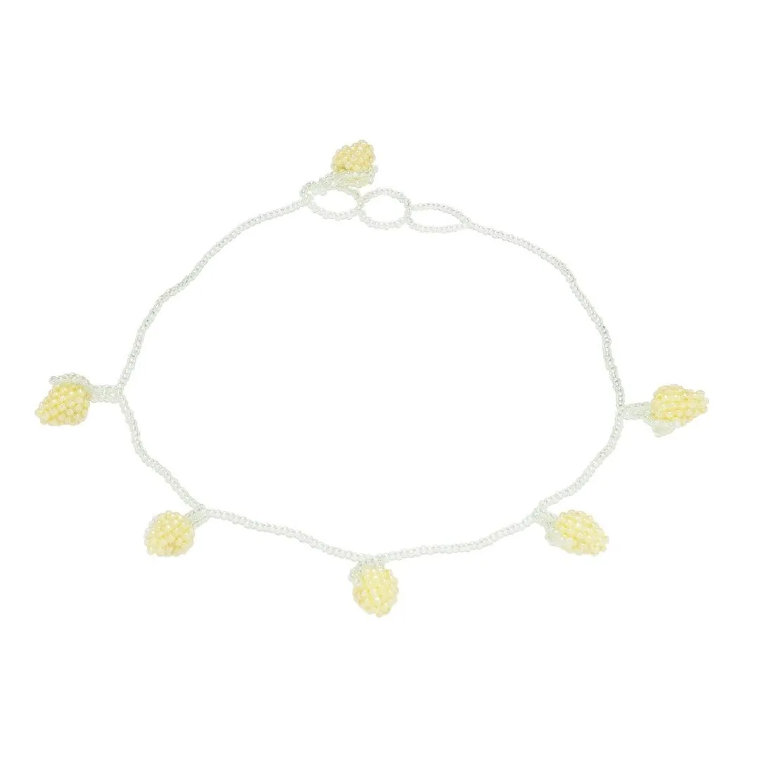 Pale Lemon Necklace Yellow Beads