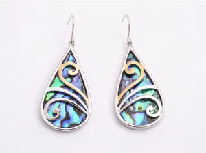 Paua Teardrop Earrings - MSE1080