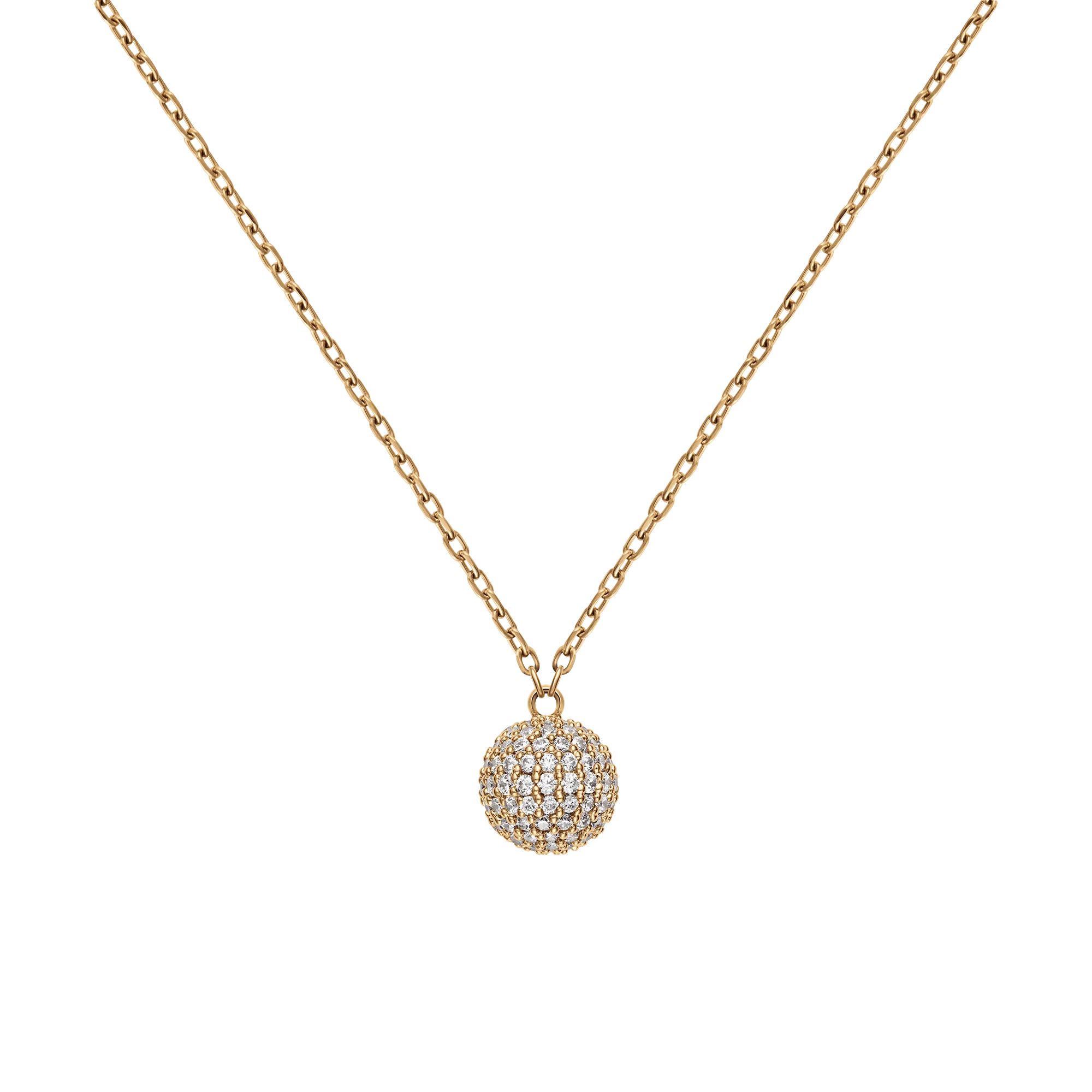 Pavé Crystal Pendant Necklace Gold Daniel Wellington