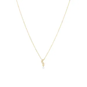 Pavé Symbols Moon 18K Gold, Whitegold or Rosegold Necklace w. Diamonds