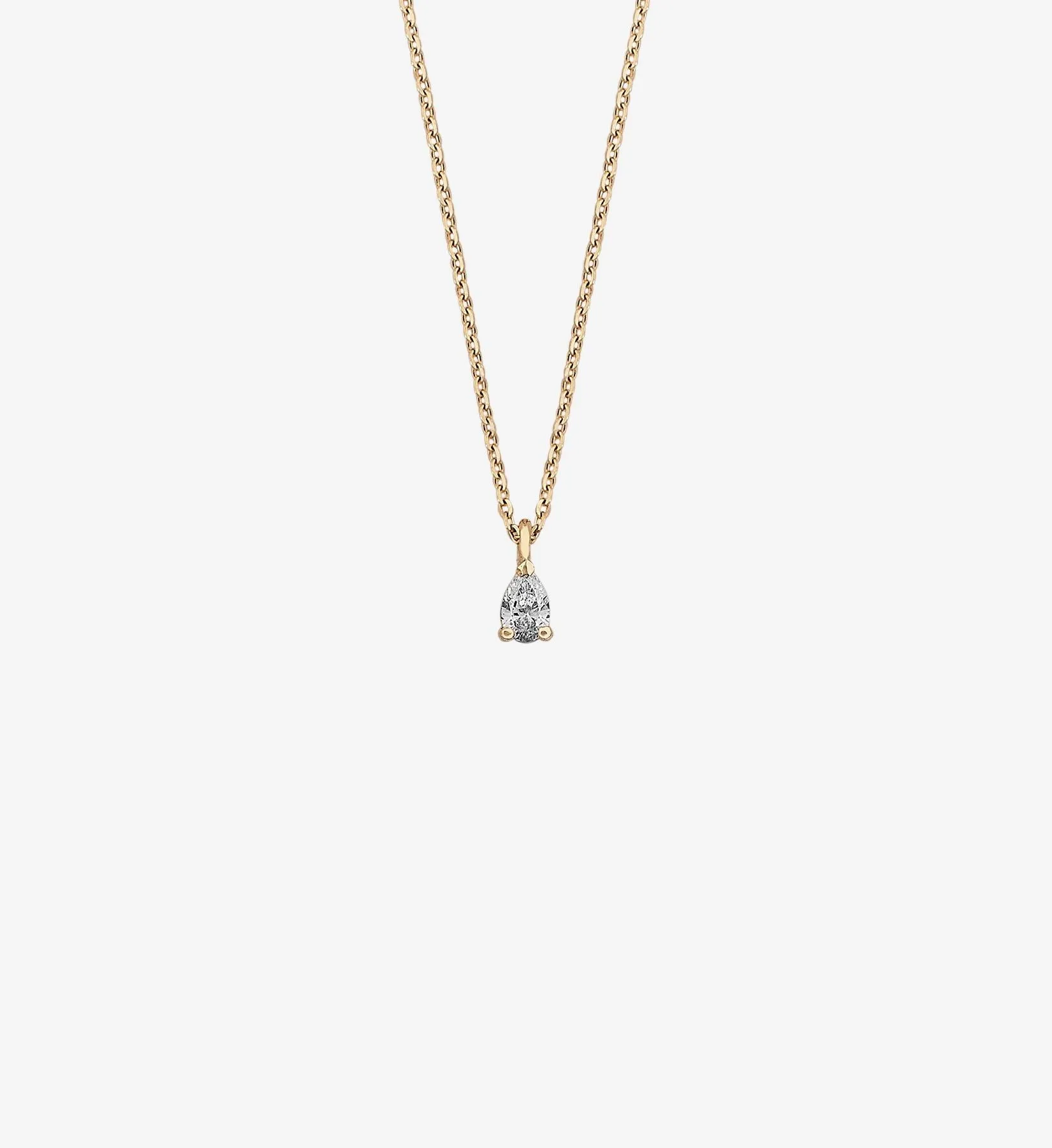 Pear Diamond Drop Necklace 0.11