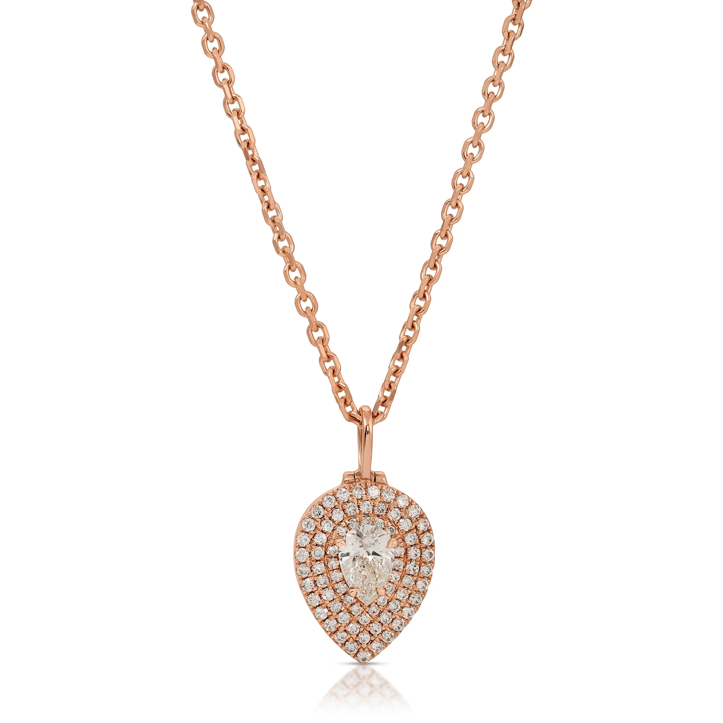 PEAR SHAPED DIAMOND PAVE LOULOU LOCKET Anita Ko