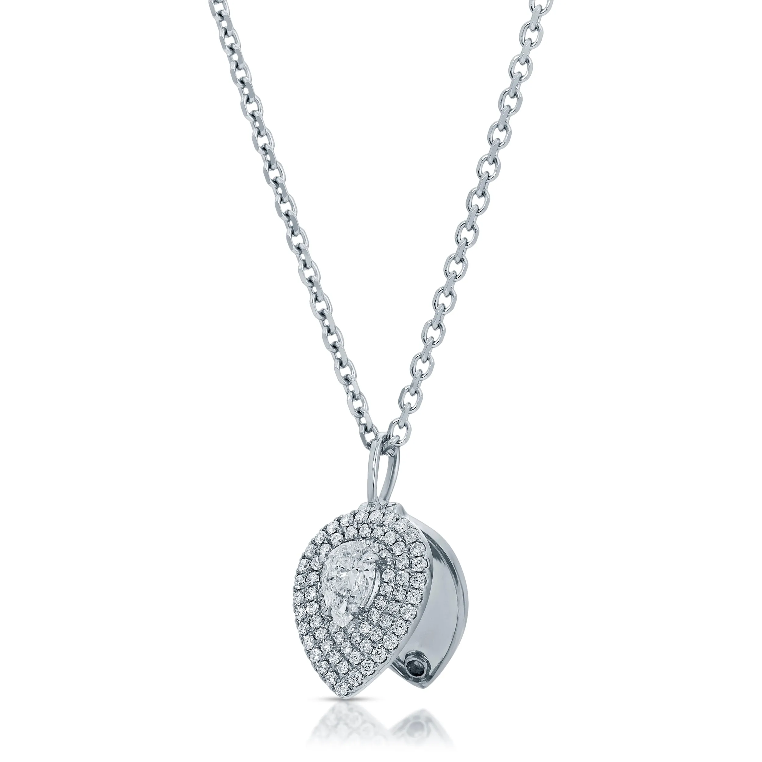 PEAR SHAPED DIAMOND PAVE LOULOU LOCKET Anita Ko
