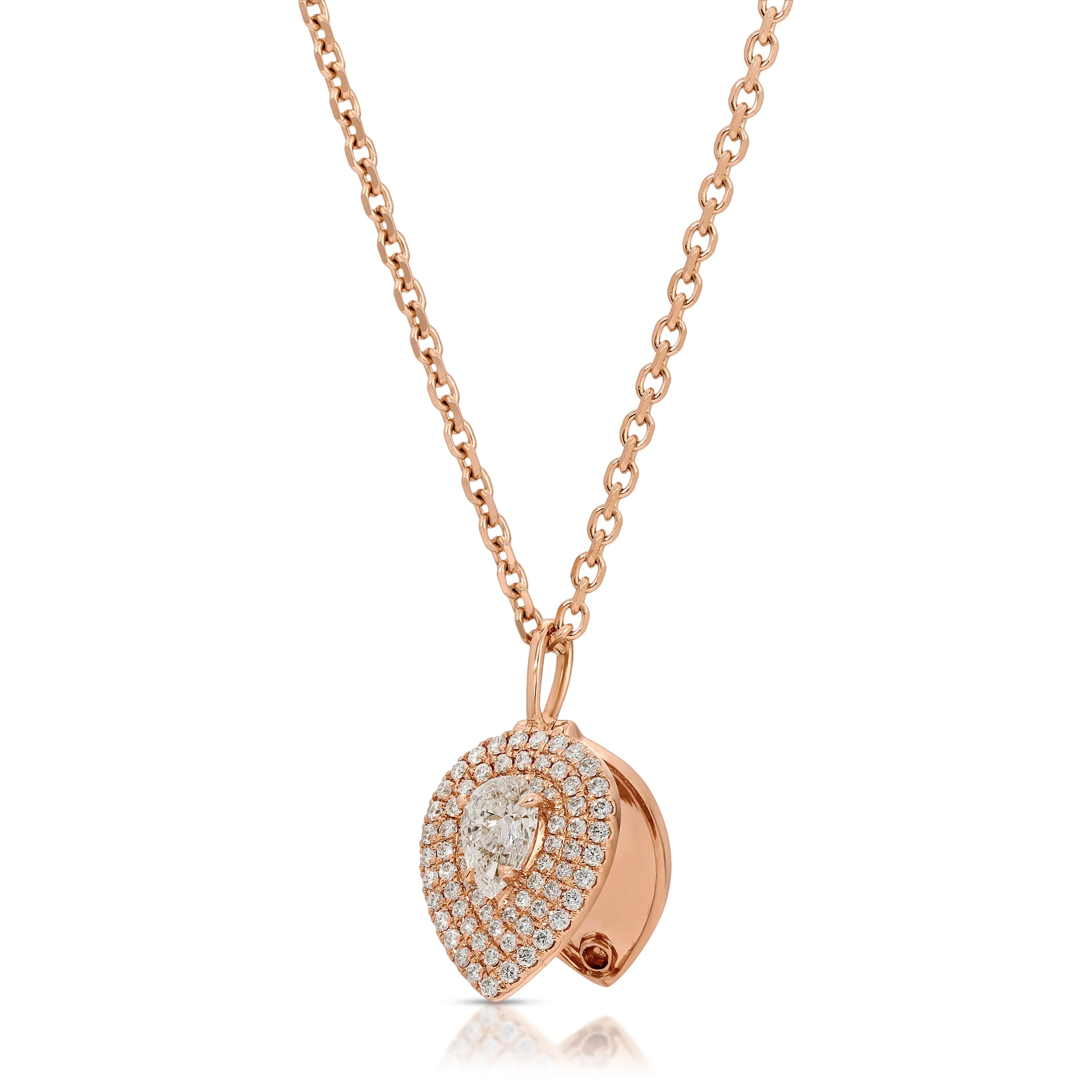 PEAR SHAPED DIAMOND PAVE LOULOU LOCKET Anita Ko