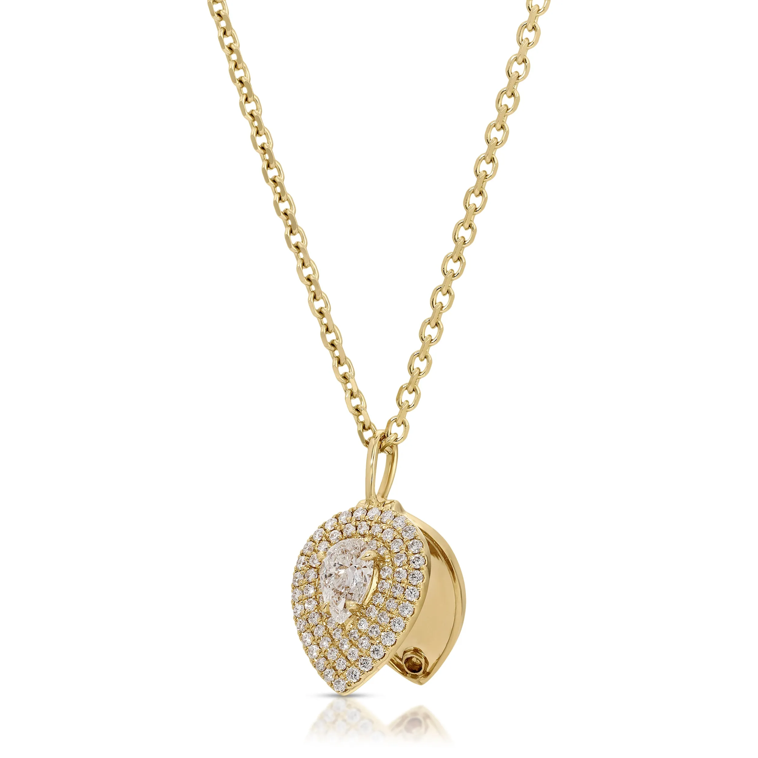 PEAR SHAPED DIAMOND PAVE LOULOU LOCKET Anita Ko