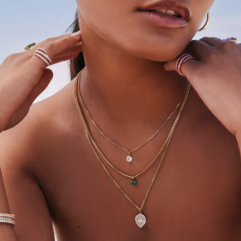 PEAR SHAPED DIAMOND PAVE LOULOU LOCKET Anita Ko