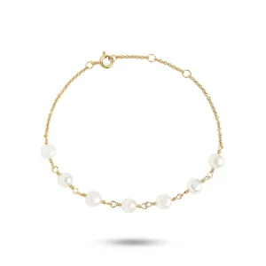 Pearl Jam 18K Gold Plated Bracelet w. Pearls