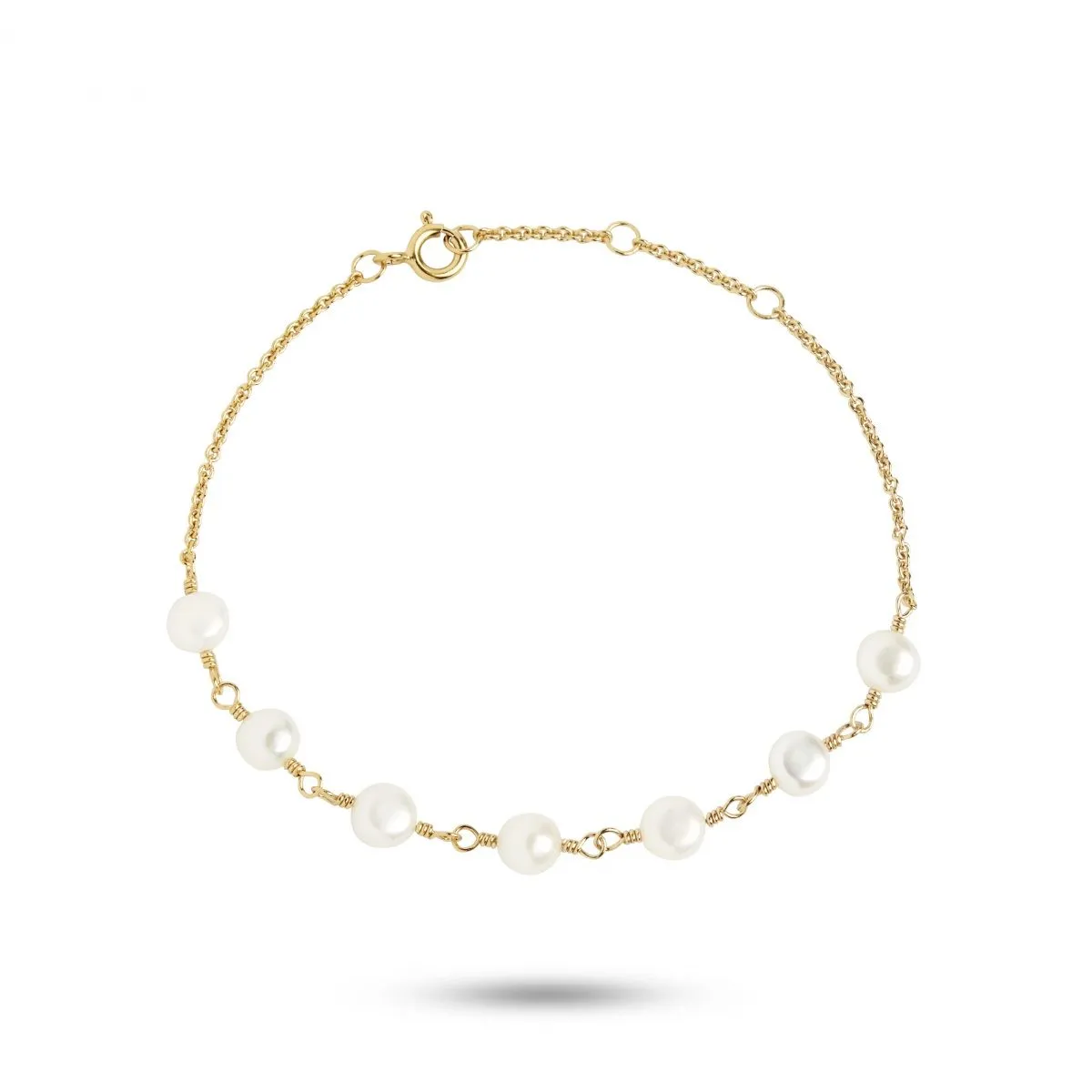 Pearl Jam 18K Gold Plated Bracelet w. Pearls