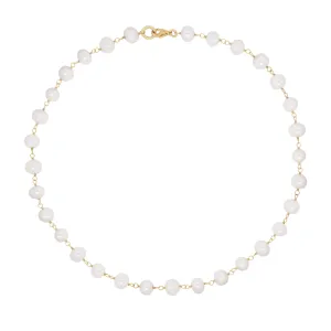 Pearls Choker Gold Plated Necklace w. Pearls