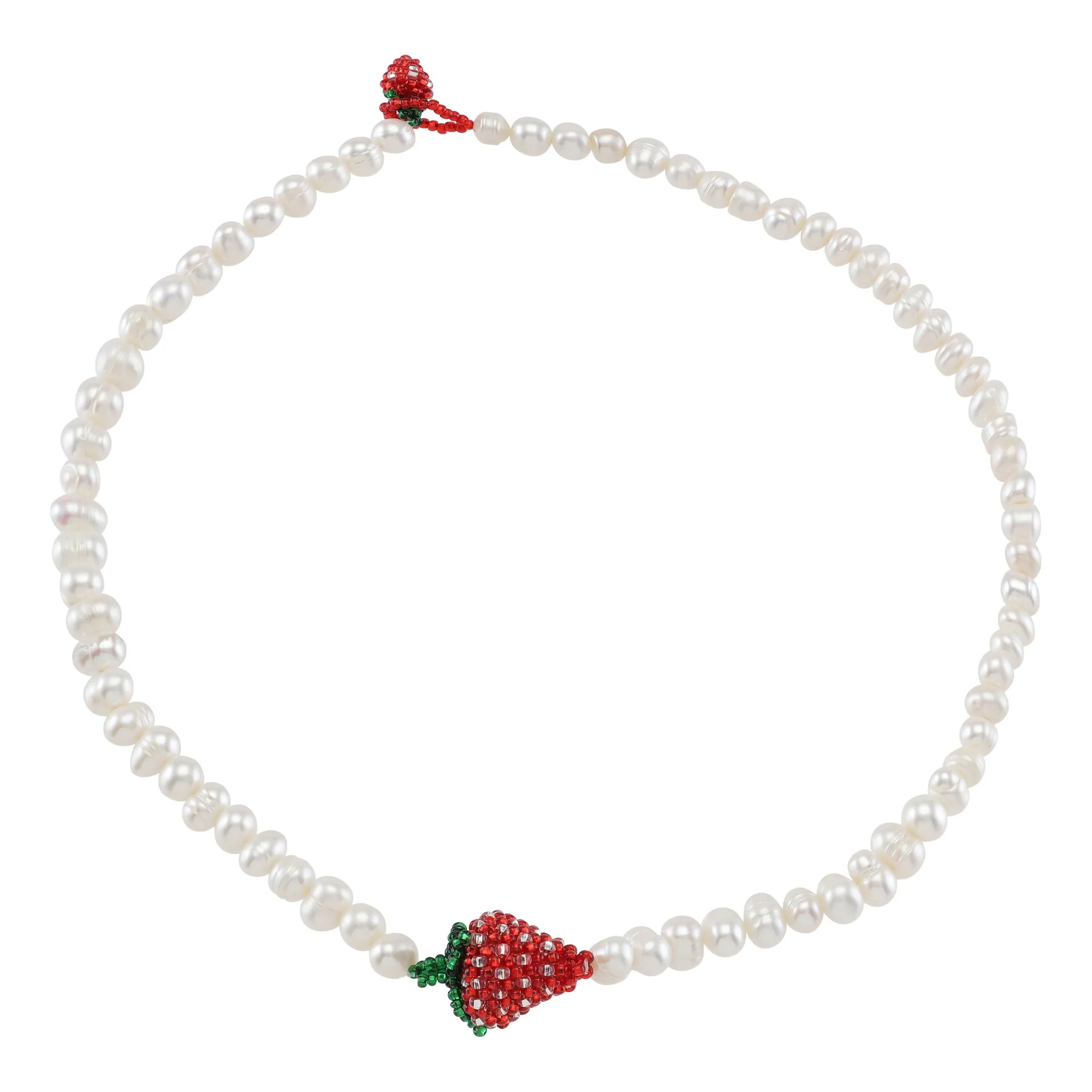 Pearly Strawberry Necklace