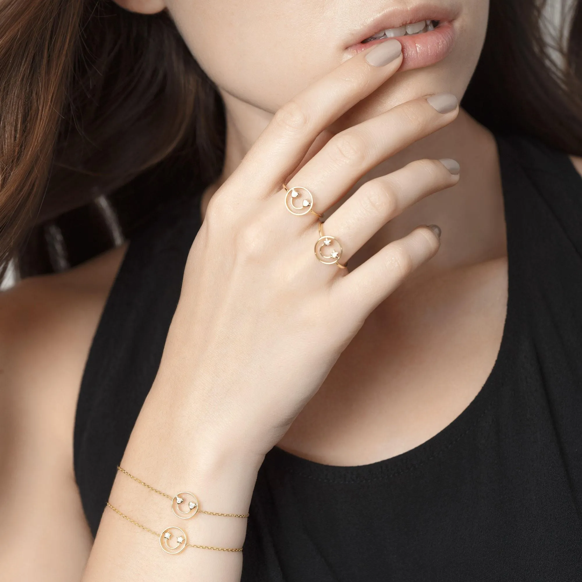 PETIT Belle 14K Gold Bracelet w. Diamond