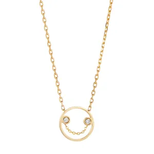 PETIT Belle 14K Gold Necklace w. Diamond