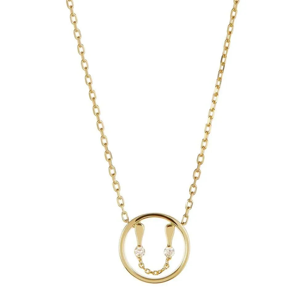 PETIT Em 14K Gold Necklace w. Diamond