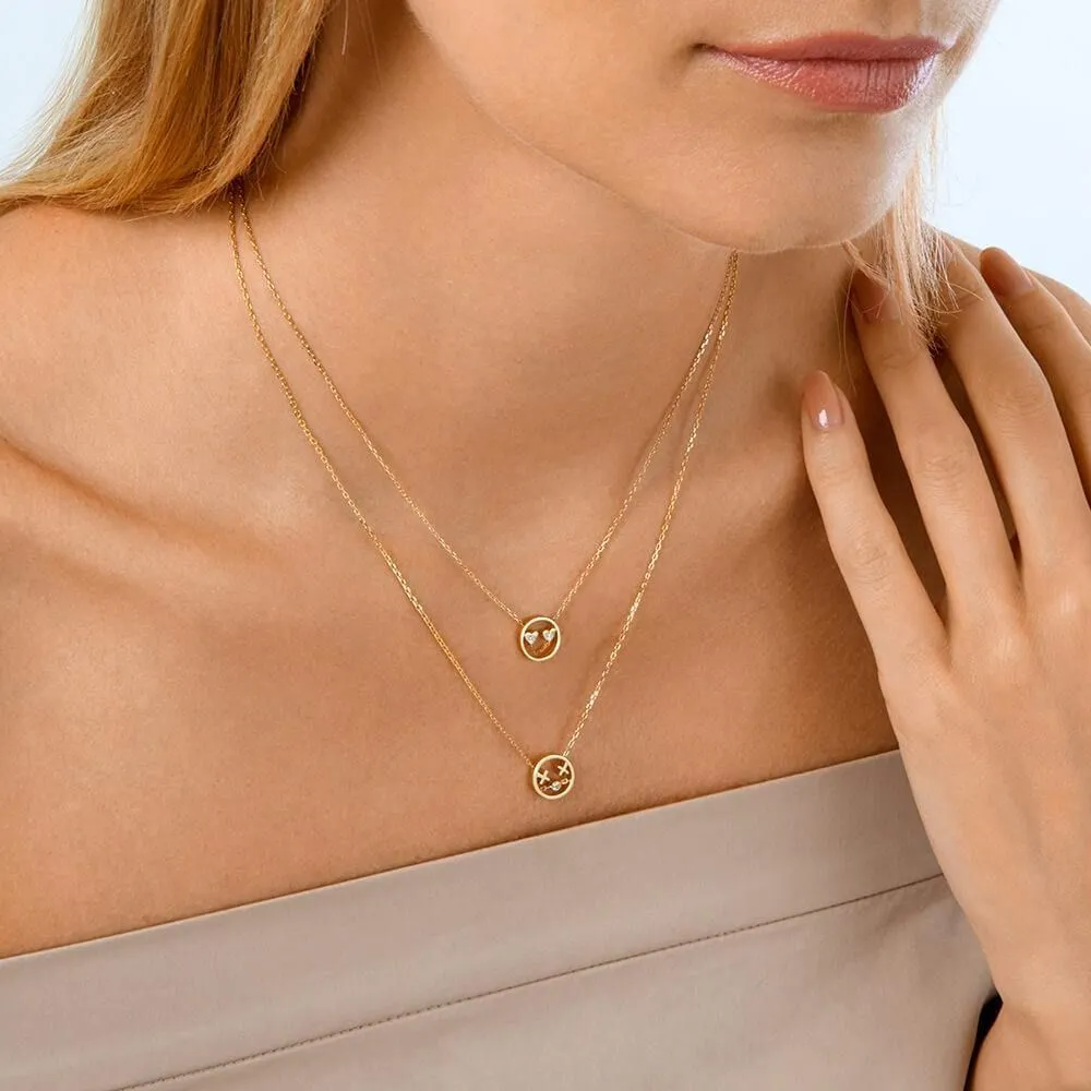 PETIT Kay 14K Gold Necklace w. Diamond