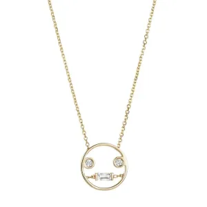 PETIT Lei 14K Gold Necklace w. Diamond & Topaz