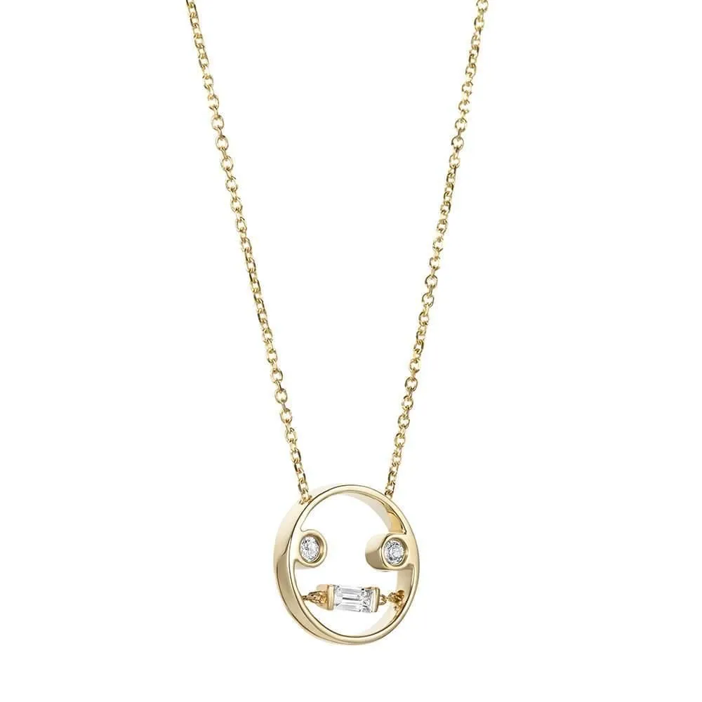 PETIT Lei 14K Gold Necklace w. Diamond & Topaz