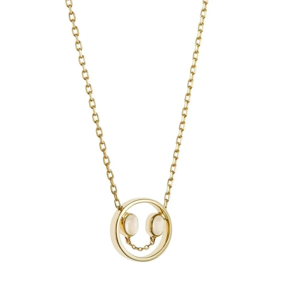 PETIT Nat 14K Gold Necklace w. Chalcedony