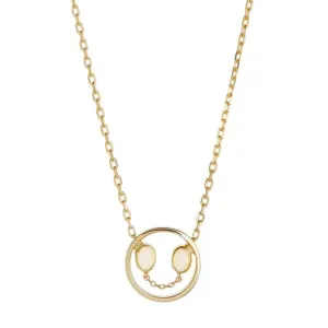 PETIT Nat 14K Gold Necklace w. Chalcedony