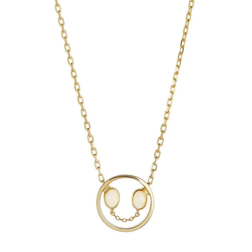 PETIT Nat 14K Gold Necklace w. Chalcedony